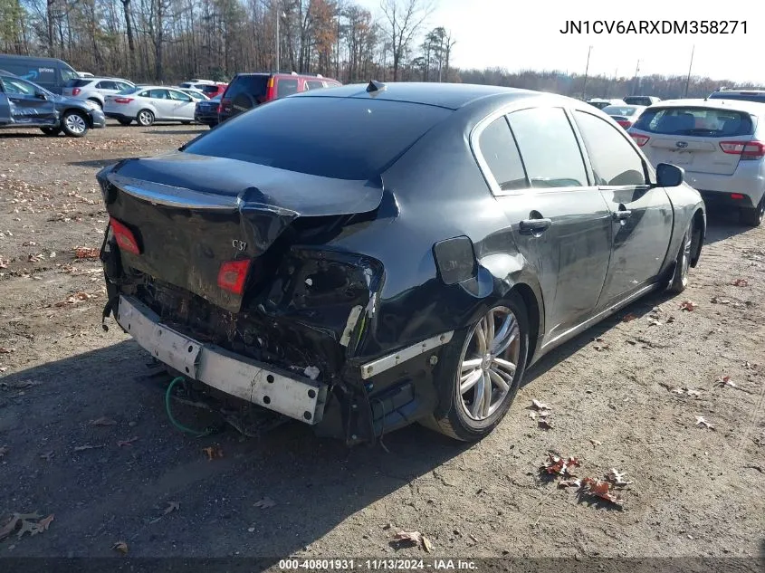 2013 Infiniti G37X VIN: JN1CV6ARXDM358271 Lot: 40801931