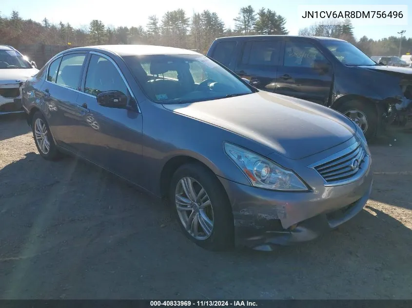 2013 Infiniti G37X VIN: JN1CV6AR8DM756496 Lot: 40833969