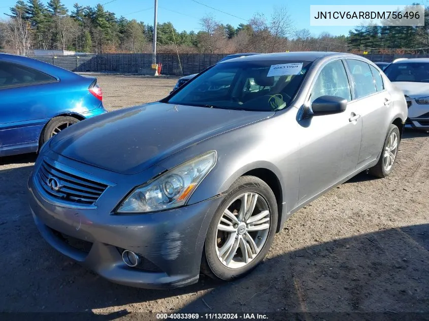 2013 Infiniti G37X VIN: JN1CV6AR8DM756496 Lot: 40833969