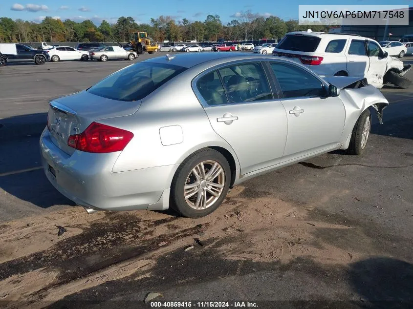 2013 Infiniti G37 Journey VIN: JN1CV6AP6DM717548 Lot: 40859415