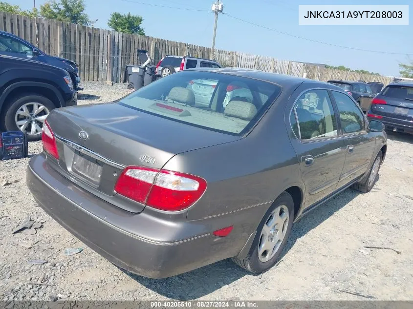 2000 Infiniti I30 Luxury/Touring VIN: JNKCA31A9YT208003 Lot: 40205510