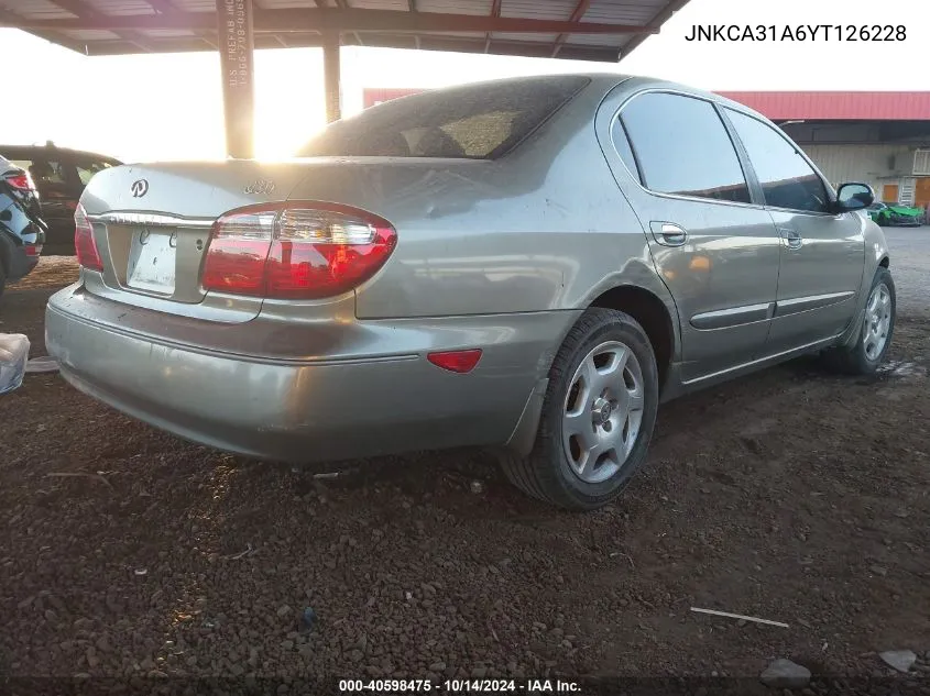 2000 Infiniti I30 Luxury/Touring VIN: JNKCA31A6YT126228 Lot: 40598475