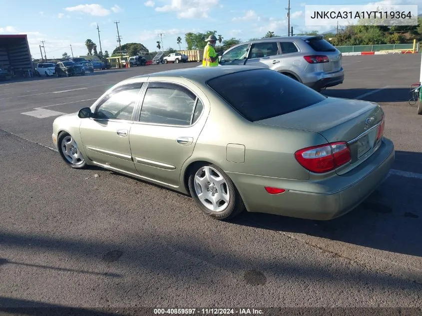 2000 Infiniti I30 Luxury/Touring VIN: JNKCA31A1YT119364 Lot: 40859597