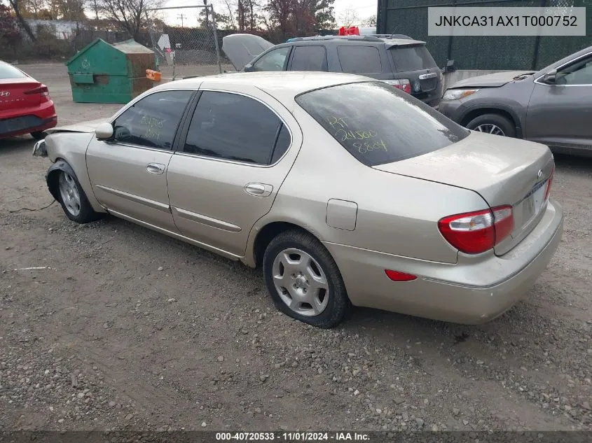 2001 Infiniti I30 VIN: JNKCA31AX1T000752 Lot: 40720533