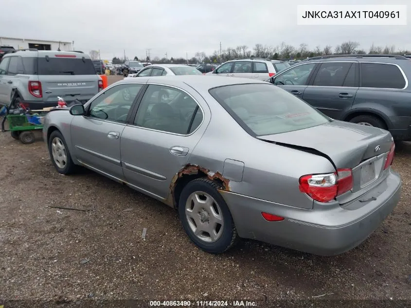 2001 Infiniti I30 Luxury VIN: JNKCA31AX1T040961 Lot: 40863490