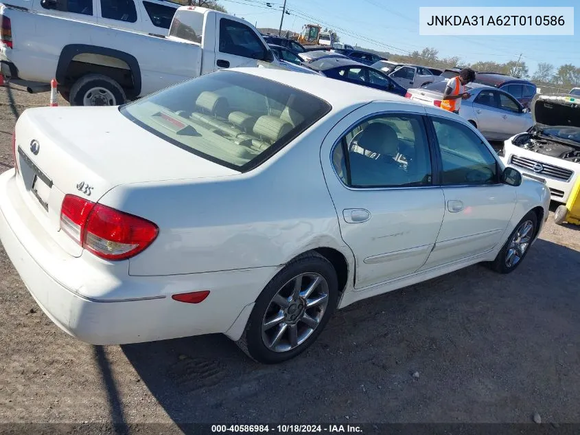 2002 Infiniti I35 Luxury VIN: JNKDA31A62T010586 Lot: 40586984