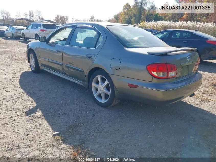 2002 Infiniti I35 Luxury VIN: JNKDA31A22T001335 Lot: 40804527