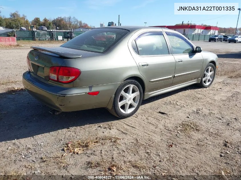 2002 Infiniti I35 Luxury VIN: JNKDA31A22T001335 Lot: 40804527