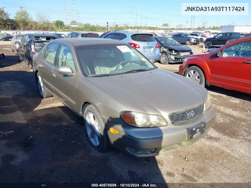 2003 Infiniti I35 Luxury VIN: JNKDA31A93T117424 Lot: 40570509