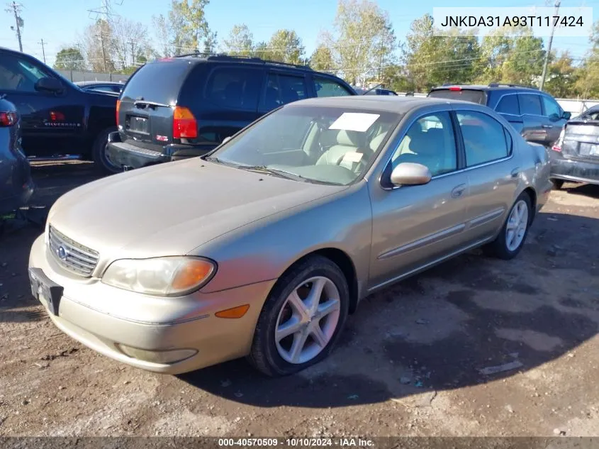 2003 Infiniti I35 Luxury VIN: JNKDA31A93T117424 Lot: 40570509