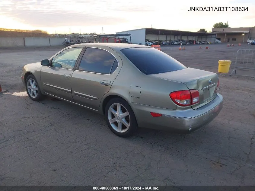 2003 Infiniti I35 Luxury VIN: JNKDA31A83T108634 Lot: 40588369