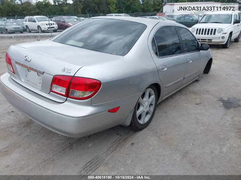 2003 Infiniti I35 Luxury VIN: JNKDA31A33T114972 Lot: 40618190