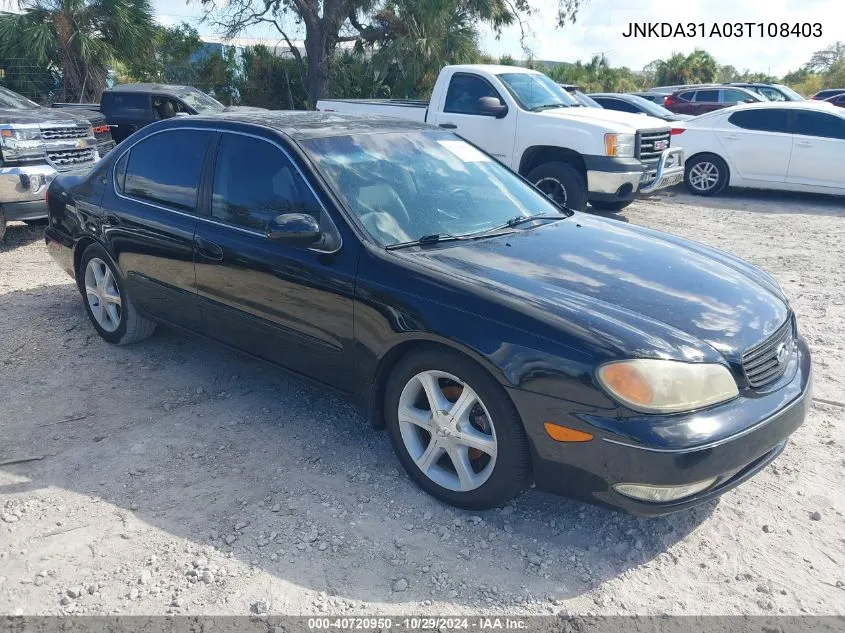 2003 Infiniti I35 Luxury VIN: JNKDA31A03T108403 Lot: 40720950