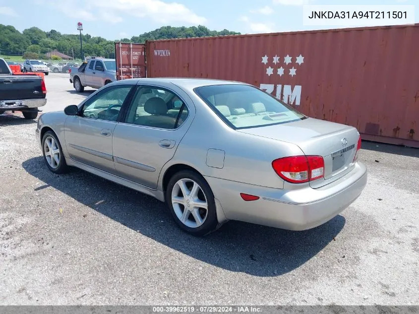 2004 Infiniti I35 Luxury VIN: JNKDA31A94T211501 Lot: 39962519