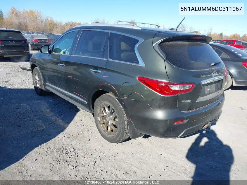 2013 Infiniti Jx35 VIN: 5N1AL0MM6DC311067 Lot: 12136460