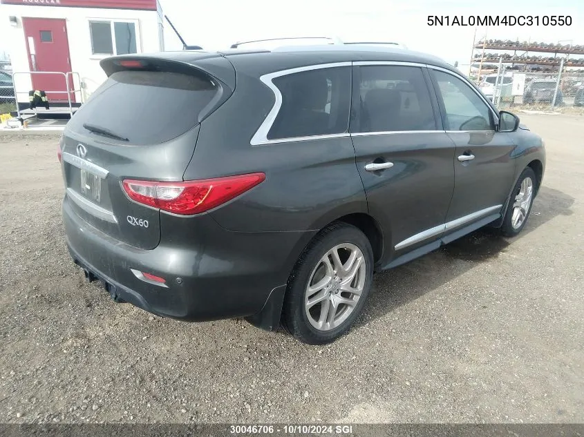 2013 Infiniti Jx35 VIN: 5N1AL0MM4DC310550 Lot: 30046706