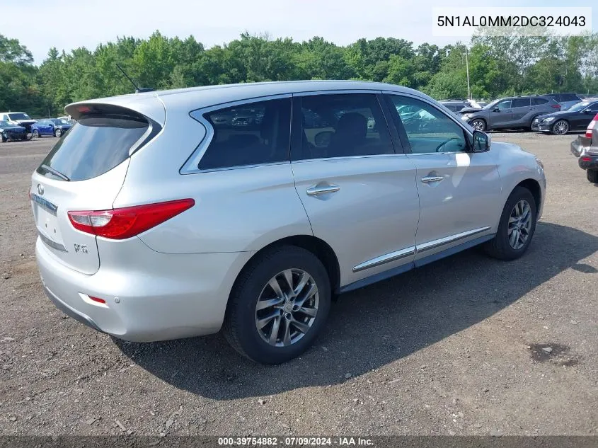 2013 Infiniti Jx35 VIN: 5N1AL0MM2DC324043 Lot: 39754882