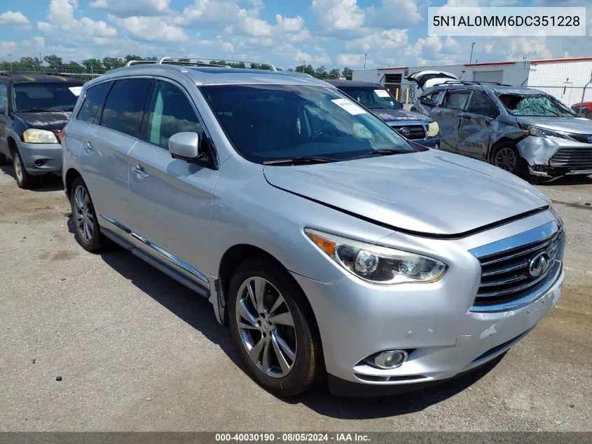 2013 Infiniti Jx35 VIN: 5N1AL0MM6DC351228 Lot: 40030190