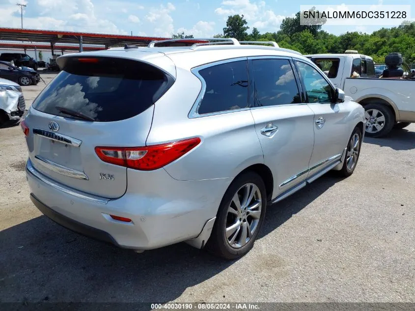 2013 Infiniti Jx35 VIN: 5N1AL0MM6DC351228 Lot: 40030190