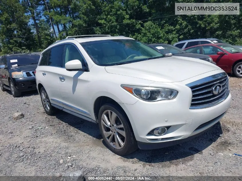 2013 Infiniti Jx35 VIN: 5N1AL0MM9DC353524 Lot: 40052440