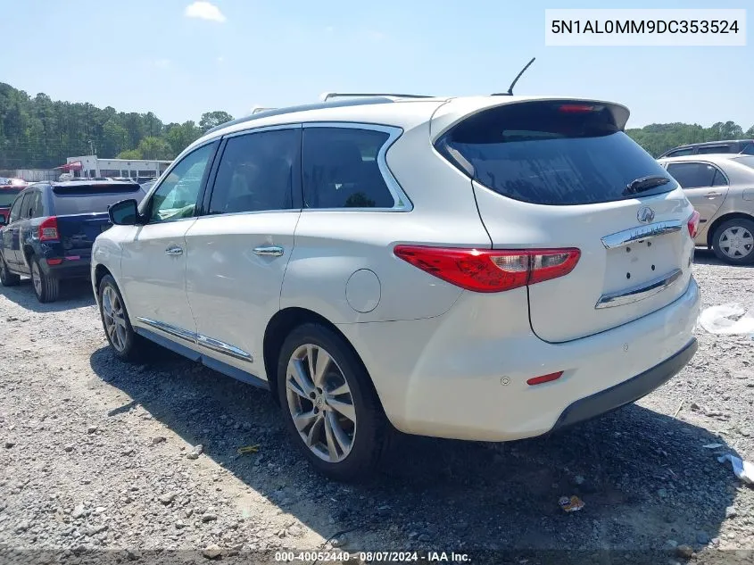 2013 Infiniti Jx35 VIN: 5N1AL0MM9DC353524 Lot: 40052440