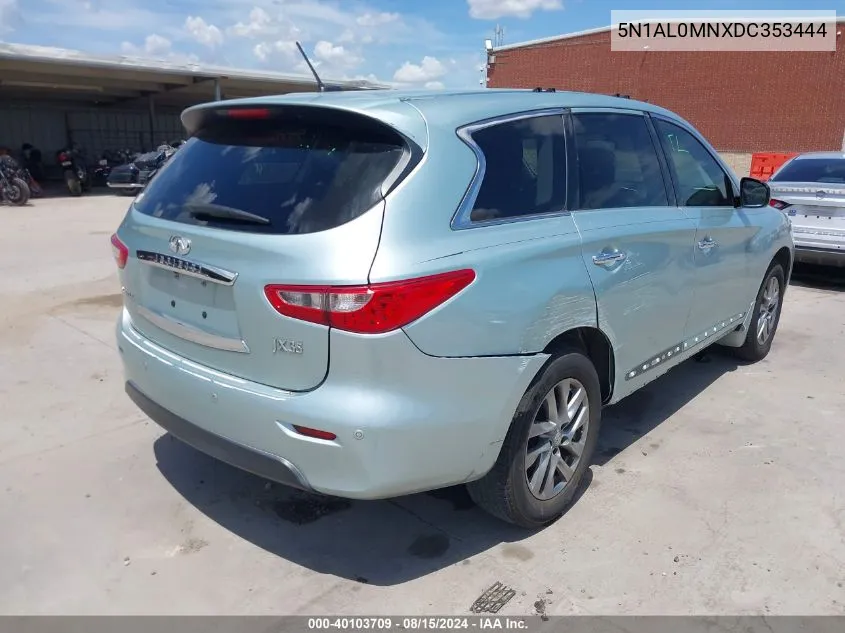 2013 Infiniti Jx35 VIN: 5N1AL0MNXDC353444 Lot: 40103709