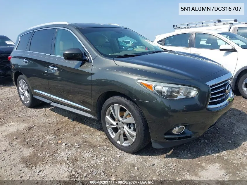 2013 Infiniti Jx35 VIN: 5N1AL0MN7DC316707 Lot: 40209777