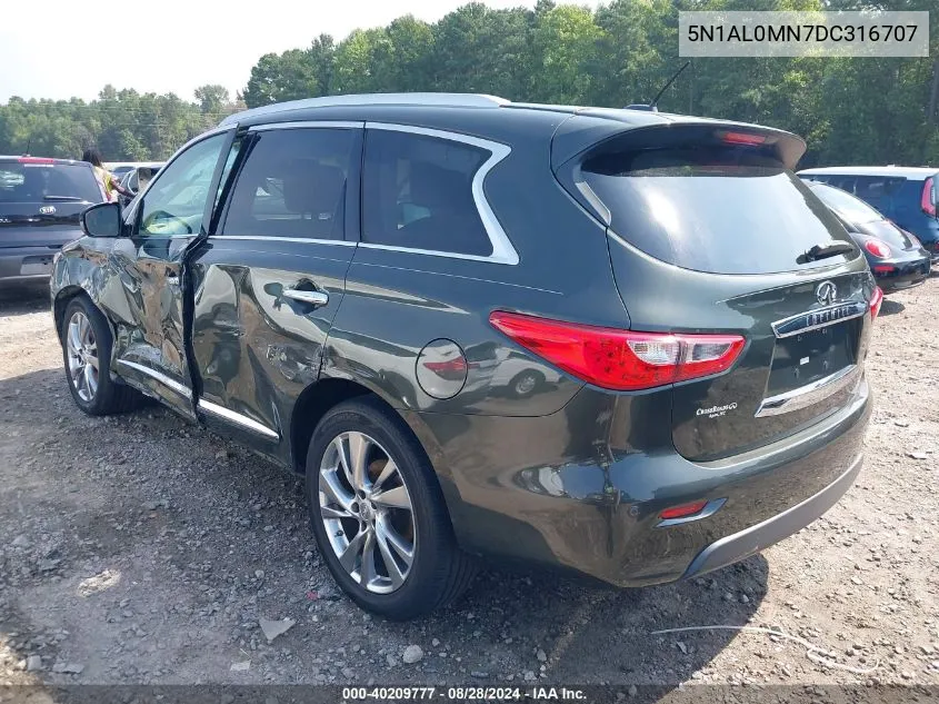 2013 Infiniti Jx35 VIN: 5N1AL0MN7DC316707 Lot: 40209777