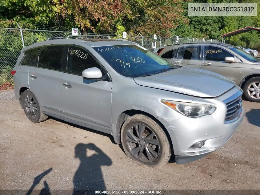 2013 Infiniti Jx35 VIN: 5N1AL0MN3DC351812 Lot: 40286128