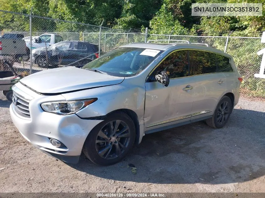 2013 Infiniti Jx35 VIN: 5N1AL0MN3DC351812 Lot: 40286128