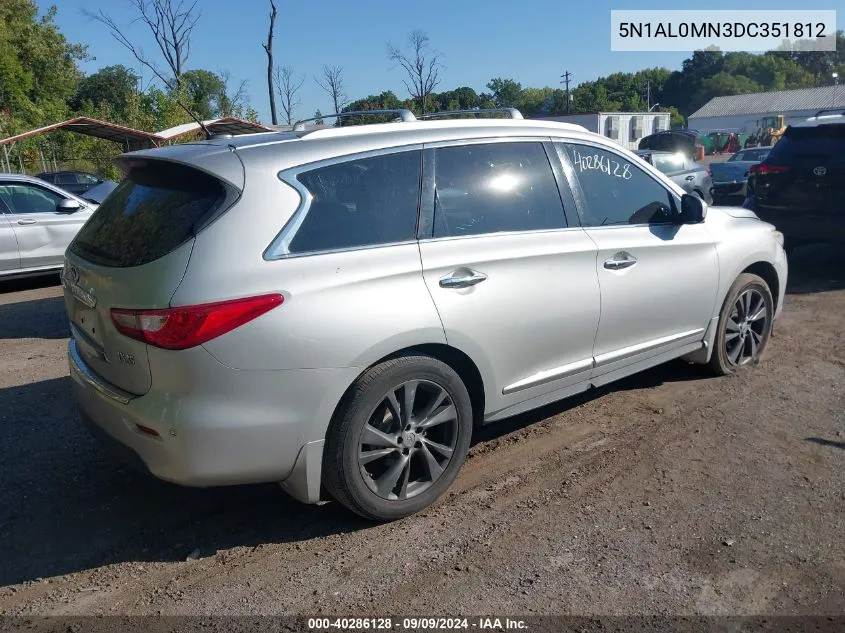 2013 Infiniti Jx35 VIN: 5N1AL0MN3DC351812 Lot: 40286128