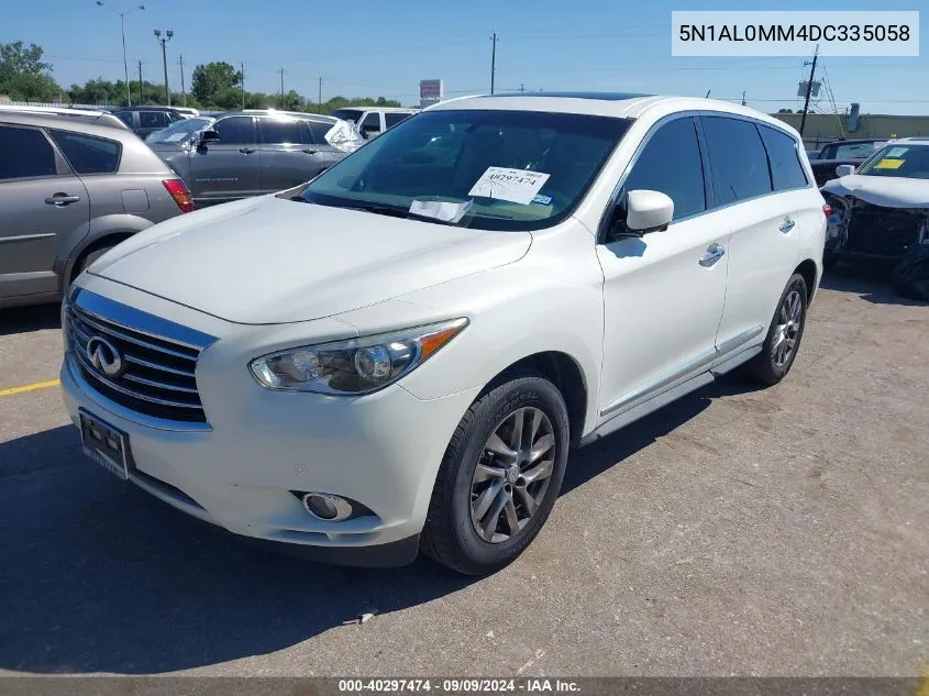 2013 Infiniti Jx35 VIN: 5N1AL0MM4DC335058 Lot: 40297474