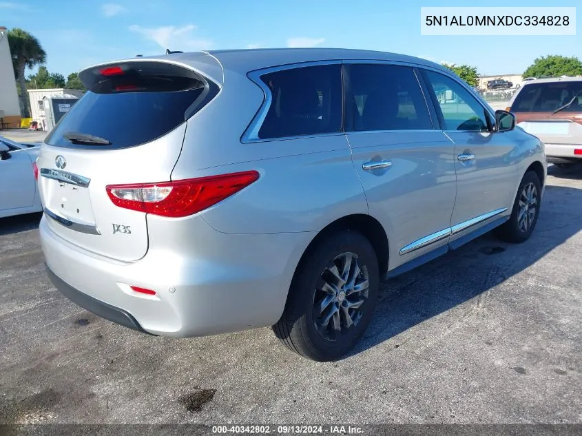 2013 Infiniti Jx35 VIN: 5N1AL0MNXDC334828 Lot: 40342802