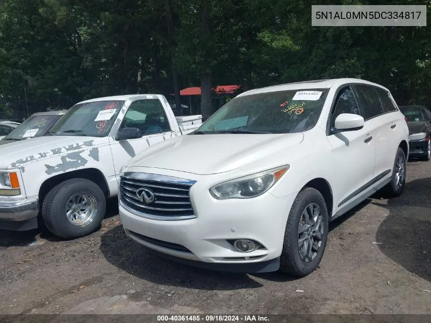 2013 Infiniti Jx35 VIN: 5N1AL0MN5DC334817 Lot: 40542394