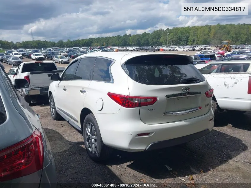 2013 Infiniti Jx35 VIN: 5N1AL0MN5DC334817 Lot: 40542394