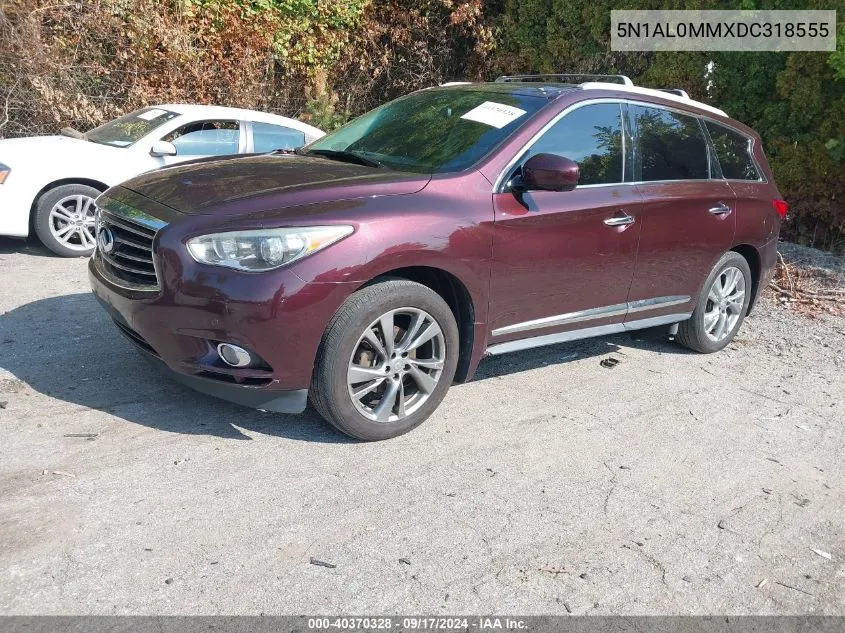 2013 Infiniti Jx35 VIN: 5N1AL0MMXDC318555 Lot: 40370328