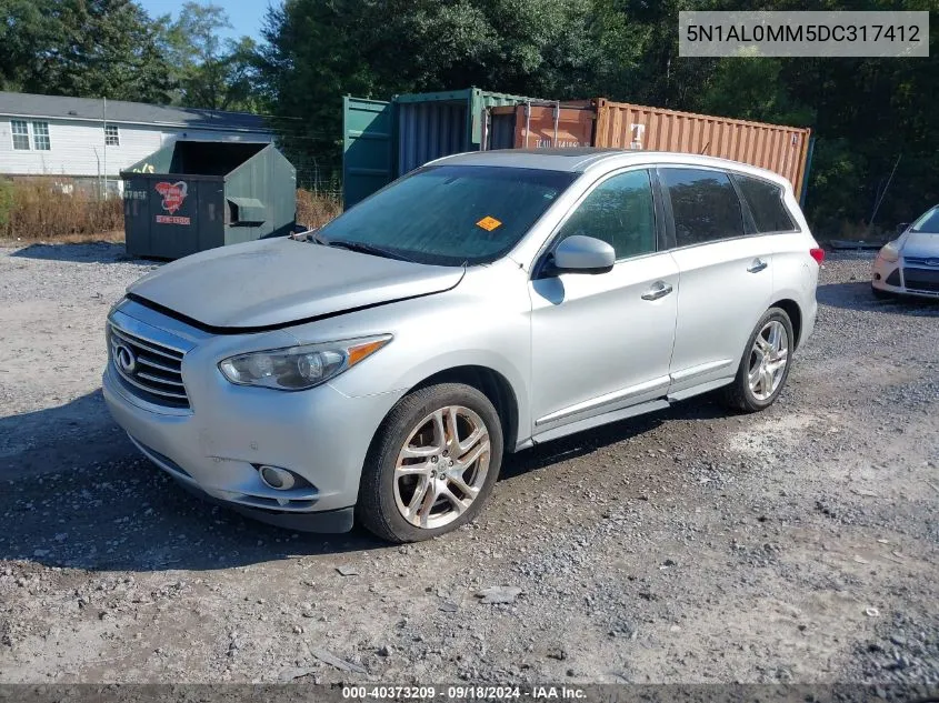 2013 Infiniti Jx35 VIN: 5N1AL0MM5DC317412 Lot: 40373209