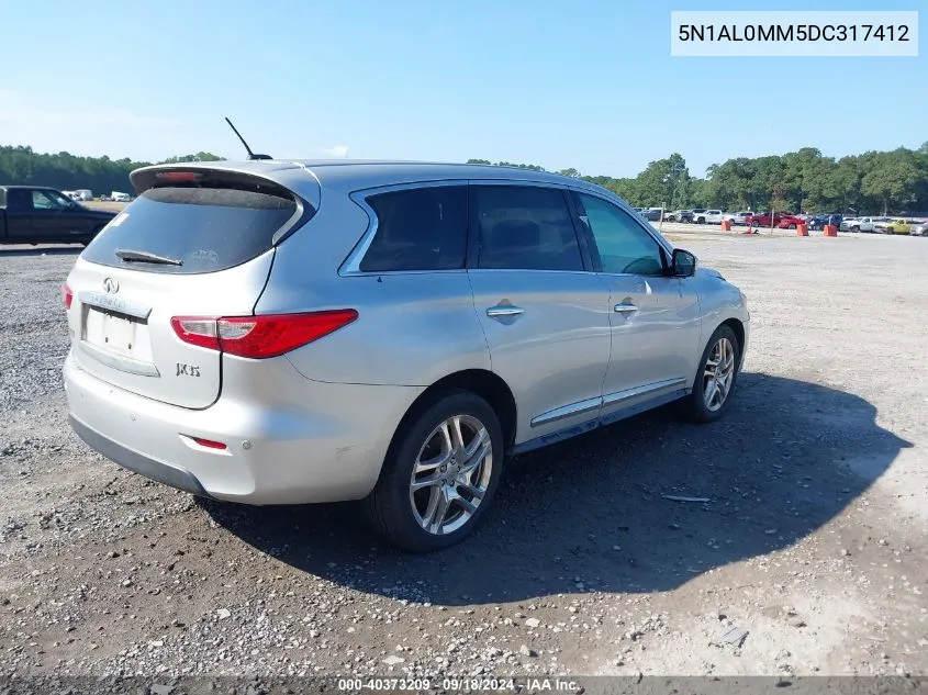 2013 Infiniti Jx35 VIN: 5N1AL0MM5DC317412 Lot: 40373209