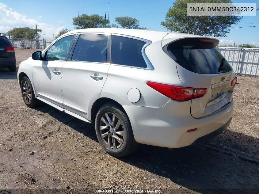 2013 Infiniti Jx35 VIN: 5N1AL0MM5DC342312 Lot: 40391577