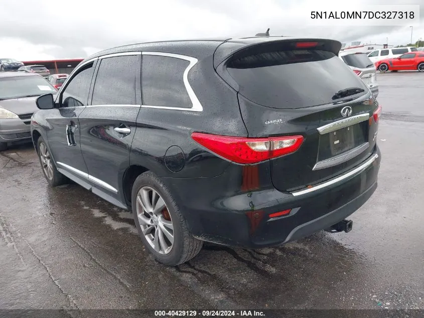 2013 Infiniti Jx35 VIN: 5N1AL0MN7DC327318 Lot: 40429129