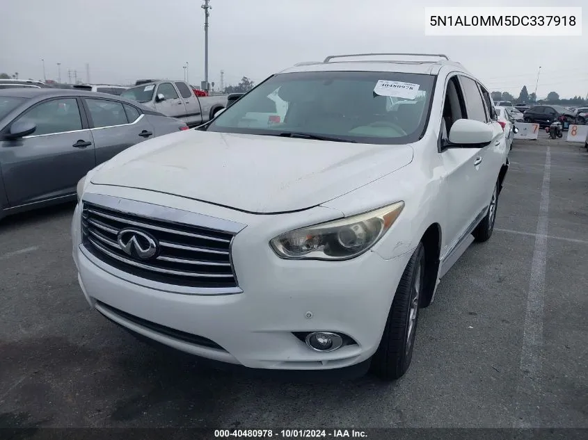 2013 Infiniti Jx VIN: 5N1AL0MM5DC337918 Lot: 40480978