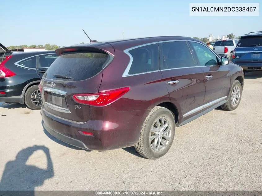 2013 Infiniti Jx35 VIN: 5N1AL0MN2DC338467 Lot: 40483030