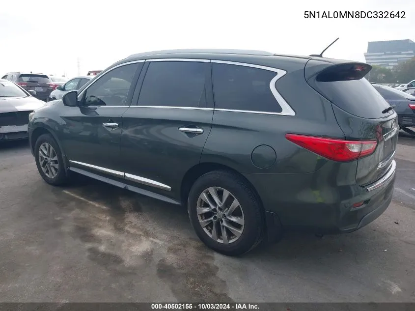 2013 Infiniti Jx35 VIN: 5N1AL0MN8DC332642 Lot: 40502155