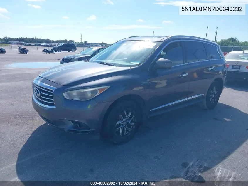 2013 Infiniti Jx35 VIN: 5N1AL0MN7DC340232 Lot: 40502992