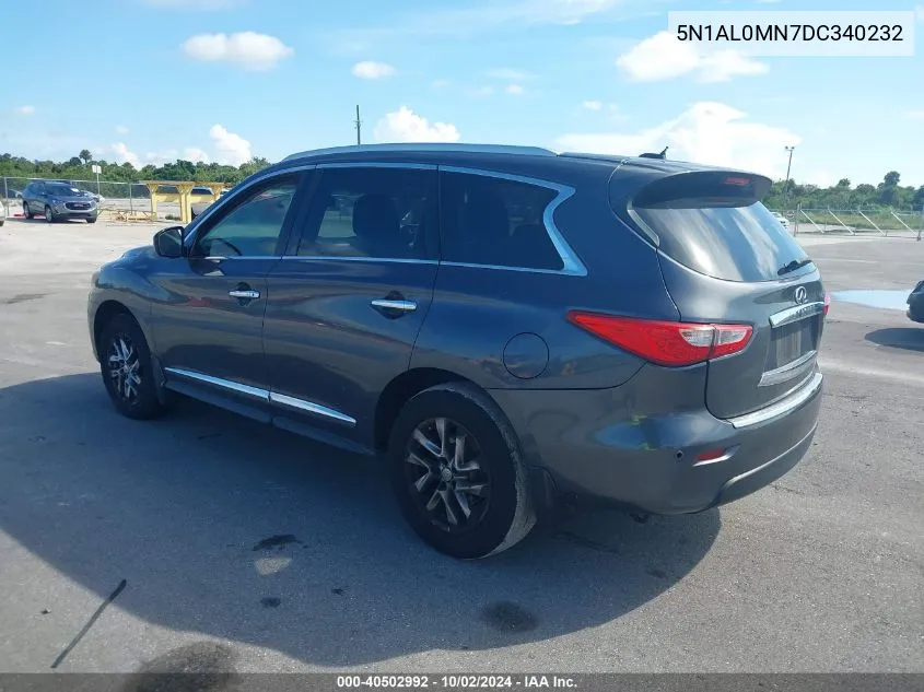 2013 Infiniti Jx35 VIN: 5N1AL0MN7DC340232 Lot: 40502992