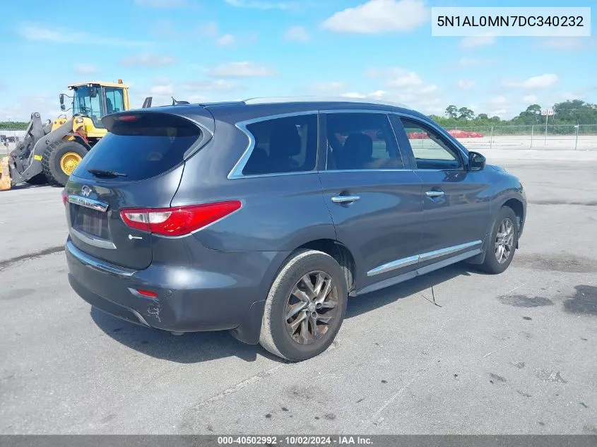 2013 Infiniti Jx35 VIN: 5N1AL0MN7DC340232 Lot: 40502992