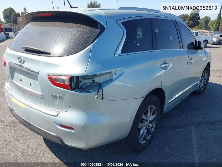 2013 Infiniti Jx35 VIN: 5N1AL0MNXDC352519 Lot: 40508921