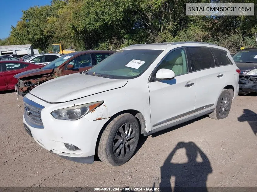 2013 Infiniti Jx VIN: 5N1AL0MN5DC314664 Lot: 40513284