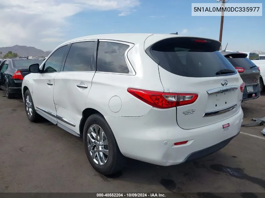 2013 Infiniti Jx35 VIN: 5N1AL0MM0DC335977 Lot: 40552204