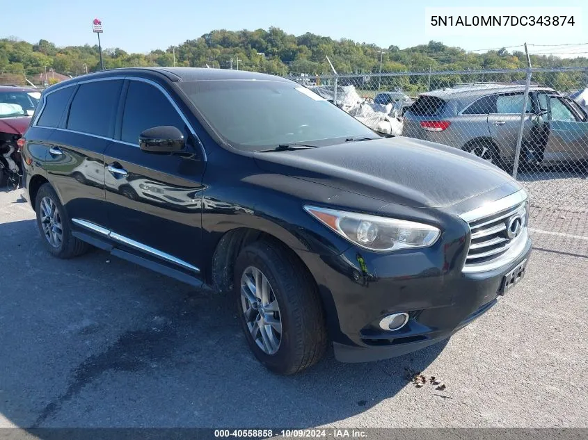 2013 Infiniti Jx35 VIN: 5N1AL0MN7DC343874 Lot: 40558858